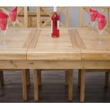 Deluxe Oak Large 1800 Twin Leaf Extending Dining Table